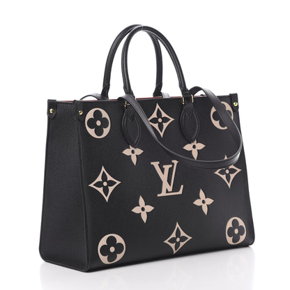 Louis Vuitton Empreinte Monogram Giant Onthego MM Black Beige 4 of 11