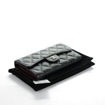 Chanel Caviar Quilted Large Flap Wallet Black 4 of 8