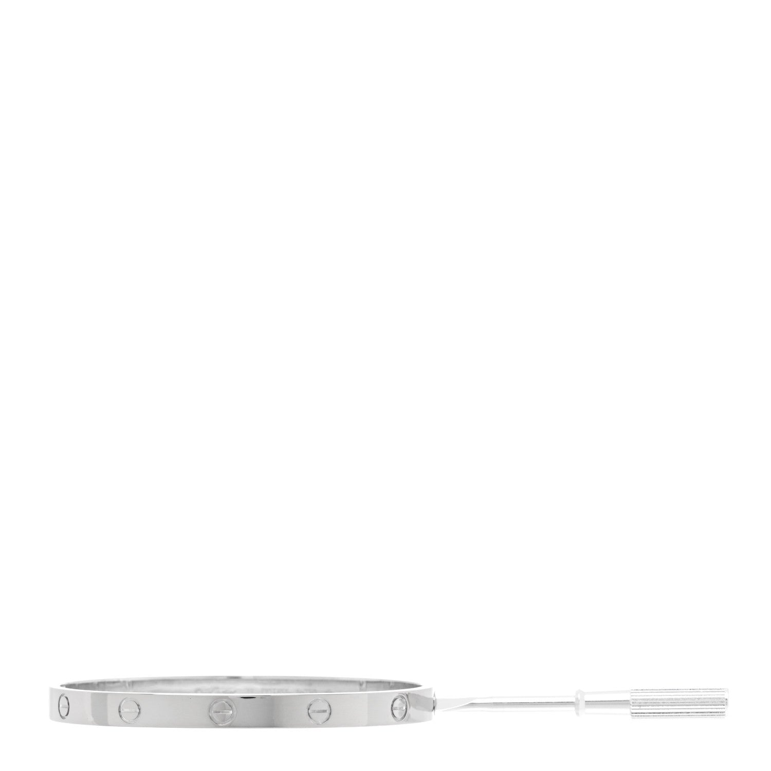 Cartier 18K White Gold LOVE Bracelet 19 8 of 9