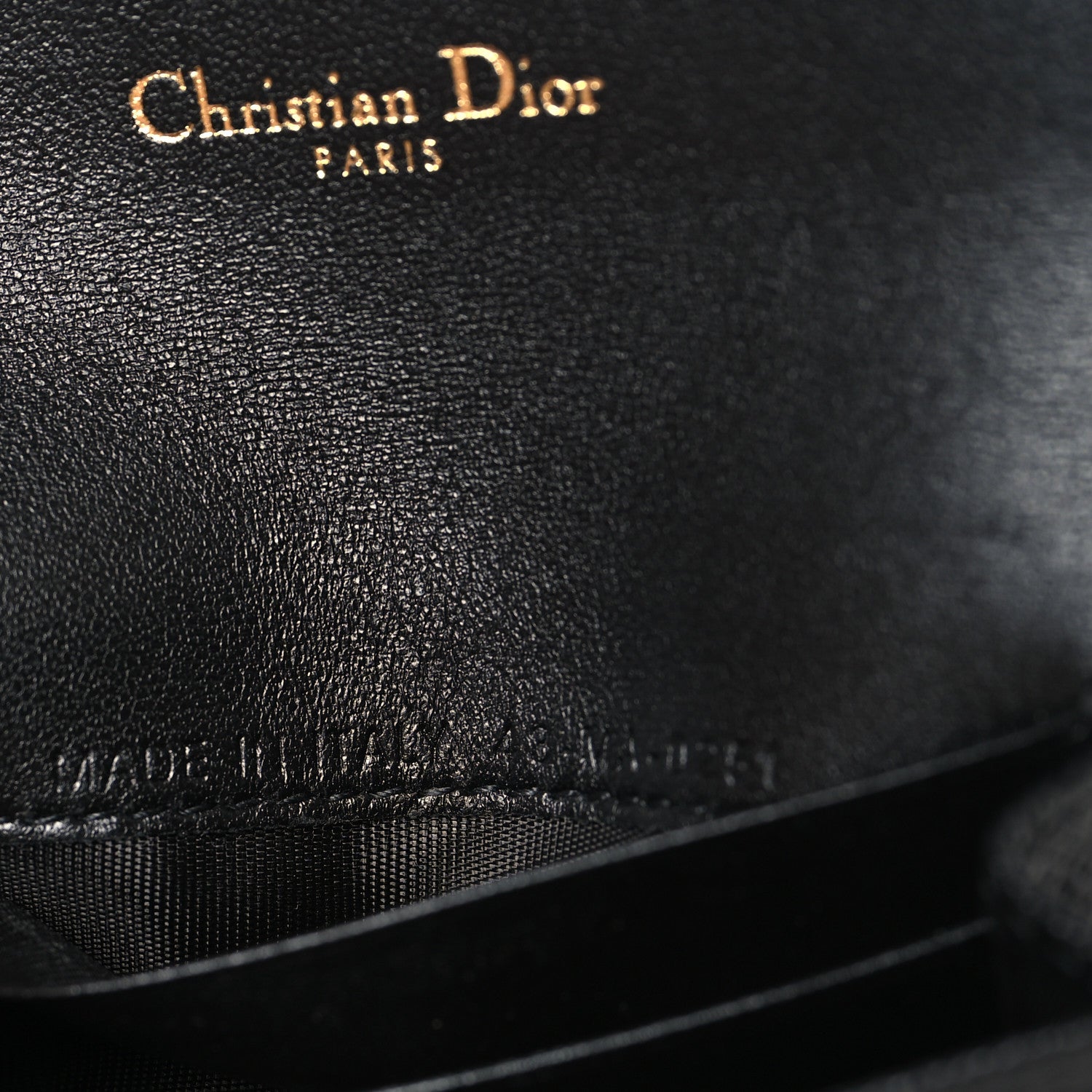 Christian Dior Grained Calfskin Saddle Card Holder Black 7 of 7