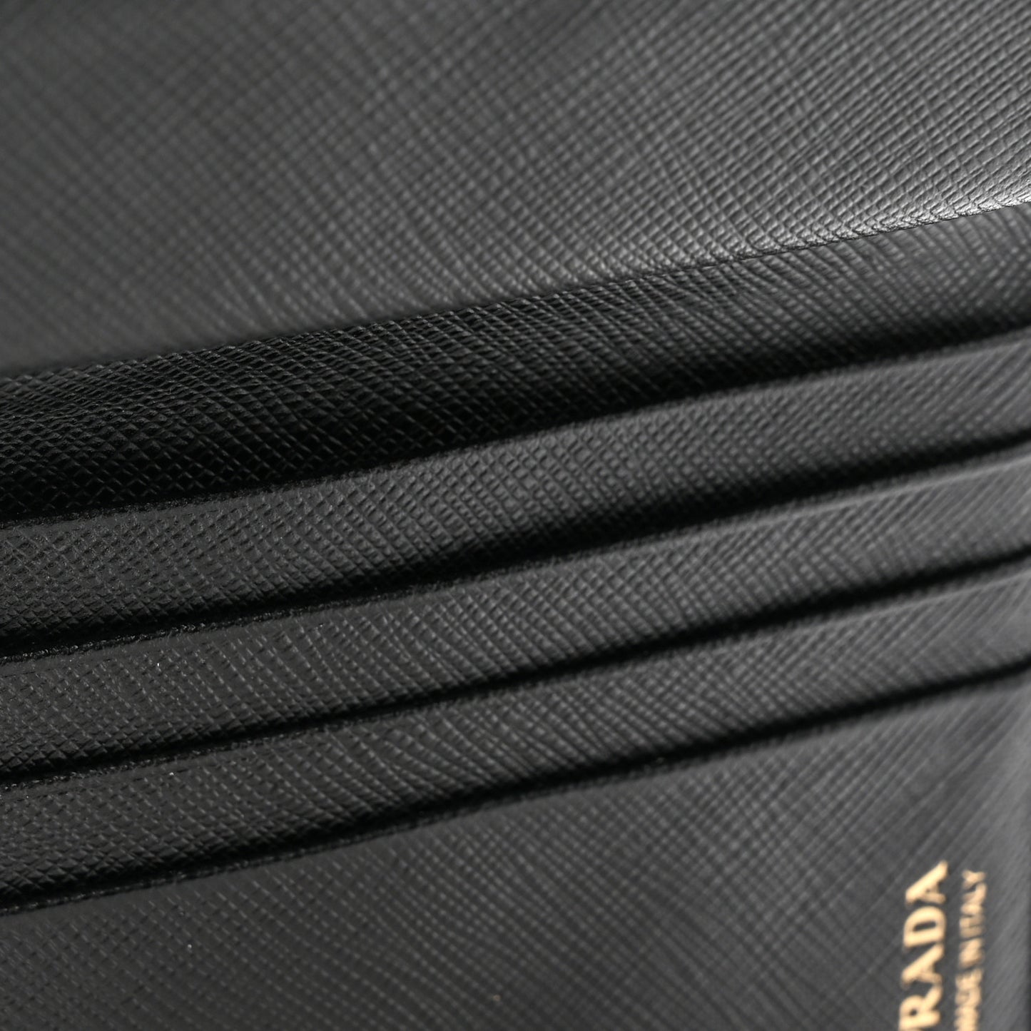 Saffiano Triangle Bi-Fold Wallet Black