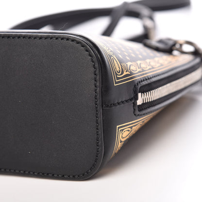 Gucci X SEGA Calfskin GUCCY Stars Mini Dome Shoulder Bag Black Gold 9 of 9