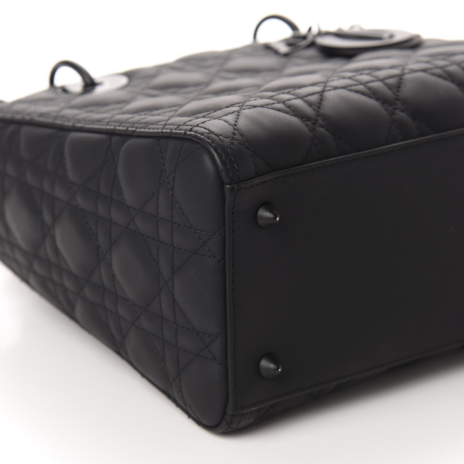 Christian Dior Ultra Matte Calfskin Cannage Medium Lady Dior Black 7 of 11