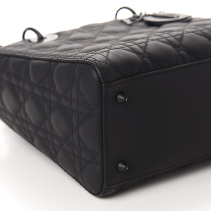 Christian Dior Ultra Matte Calfskin Cannage Medium Lady Dior Black 7 of 11