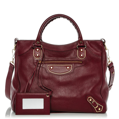 Balenciaga Chevre Gold Metallic Edge Hardware Velo Rouge Brique Rouge Grenade 1 of 7