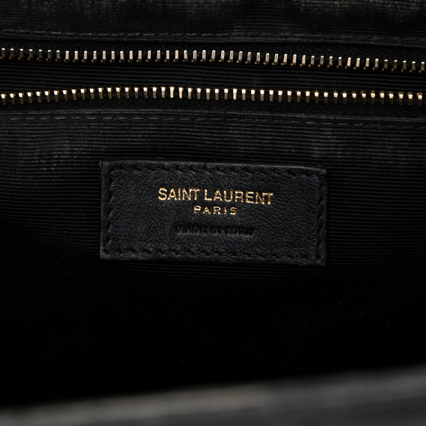 Grain De Poudre Textured Mixed Matelasse Large Triquilt Monogram Satchel Black