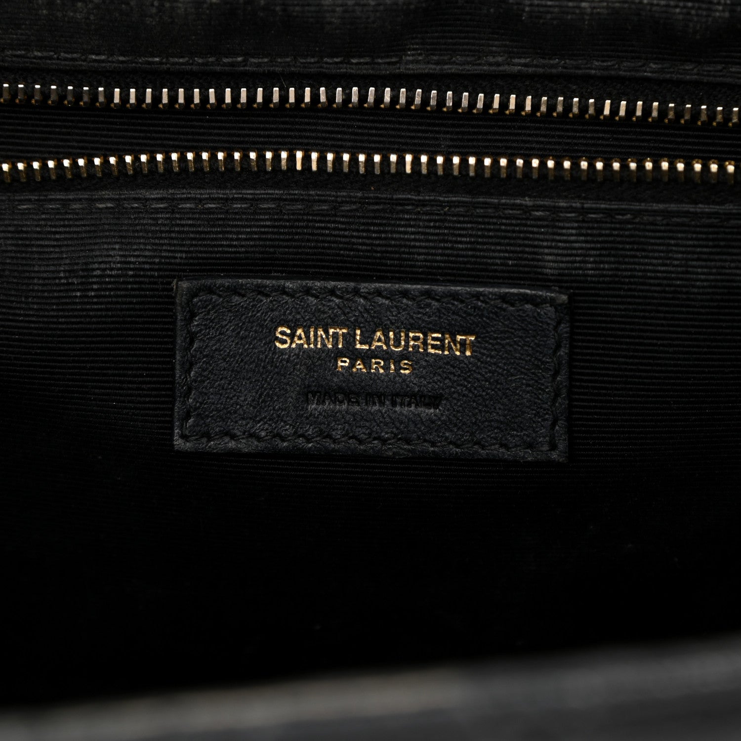 Saint Laurent Grain De Poudre Textured Mixed Matelasse Large Triquilt Monogram Satchel Black 13 of 35