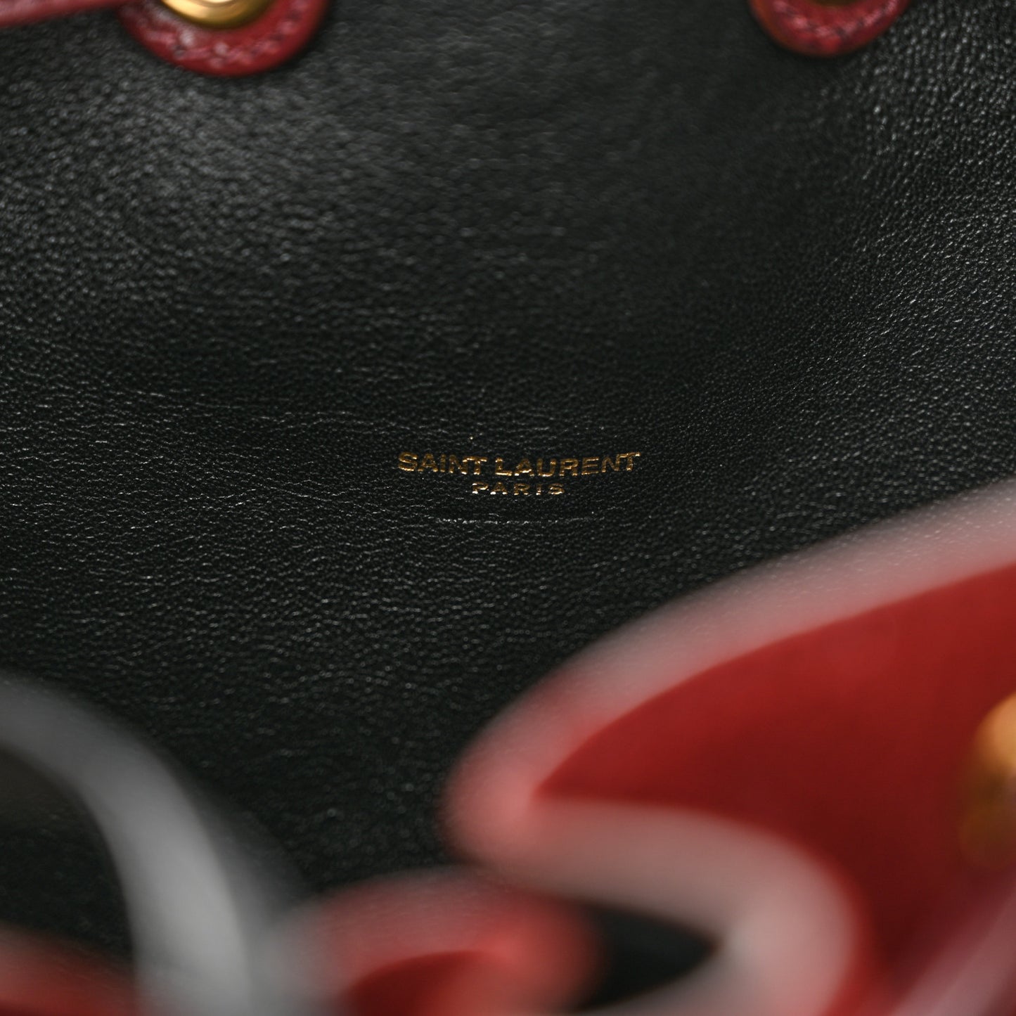 Suede All-Over Monogram Bucket Bag Burgundy