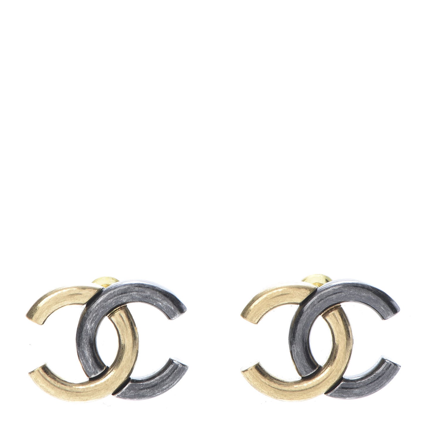 Metal CC Earrings Gold Ruthenium