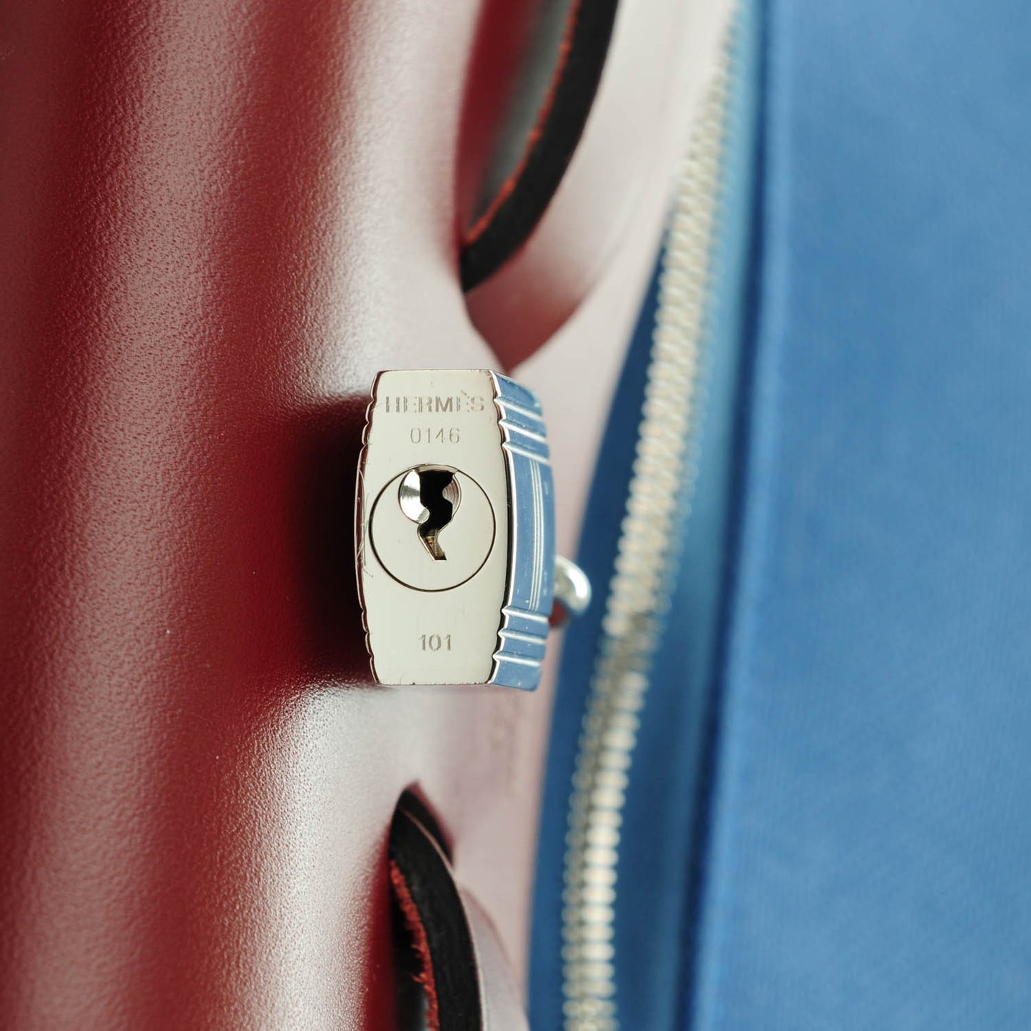 Military Toile Vache Hunter Herbag Zip PM 31 Bleu Agate Rouge H