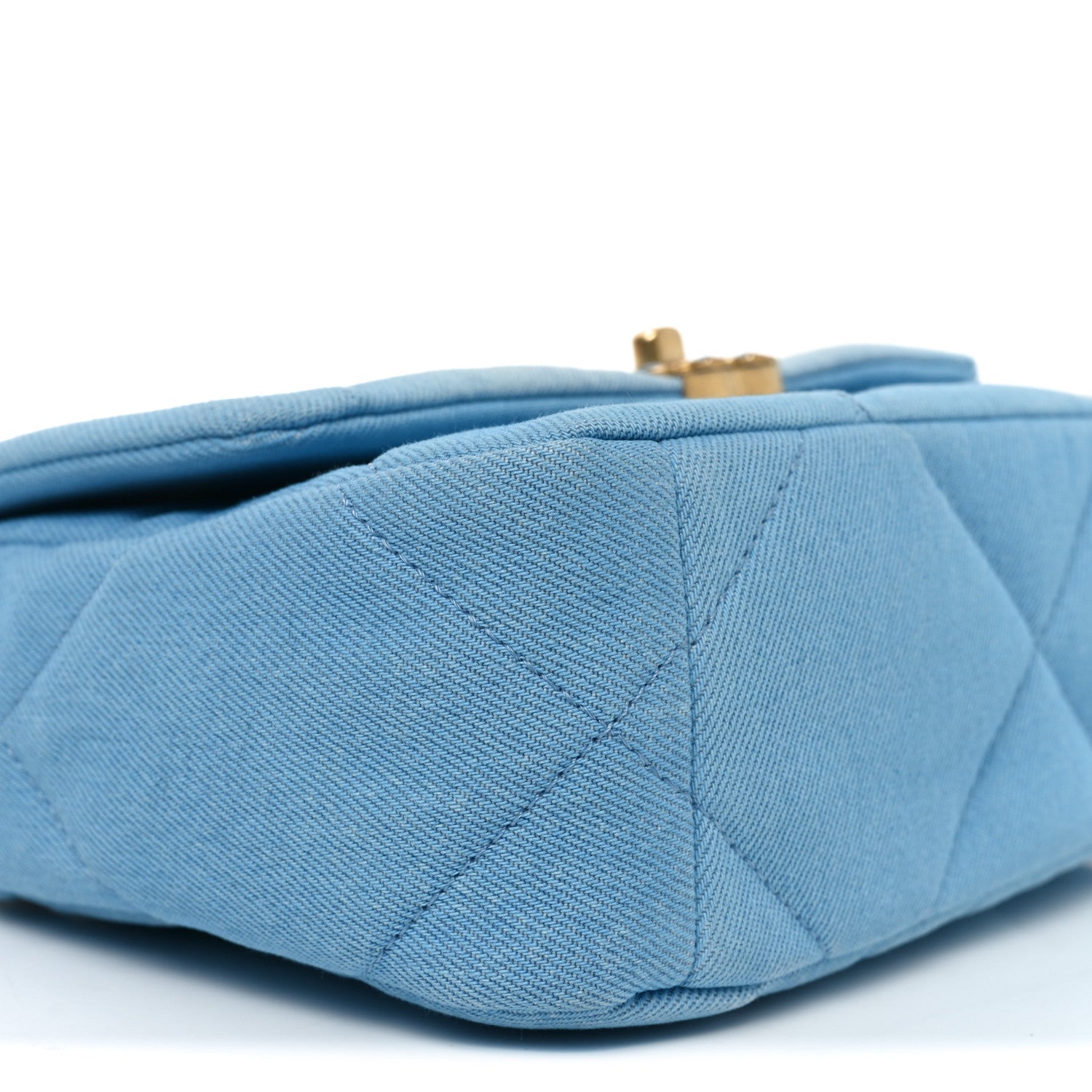 Chanel Denim Quilted Medium Chanel 19 Flap Light Blue 9 of 11