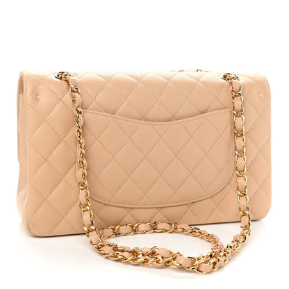 Chanel Caviar Quilted Medium Double Flap Beige 3 of 9