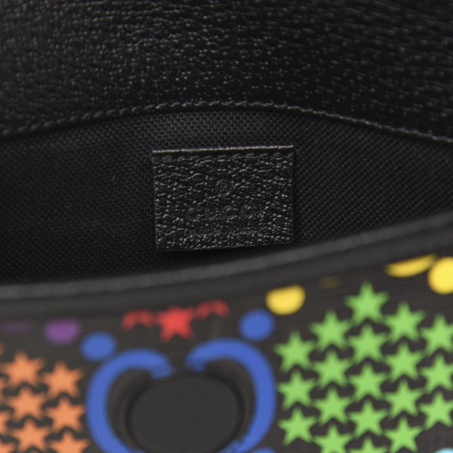 GG Supreme Monogram Psychedelic Slim Belt Bag Black