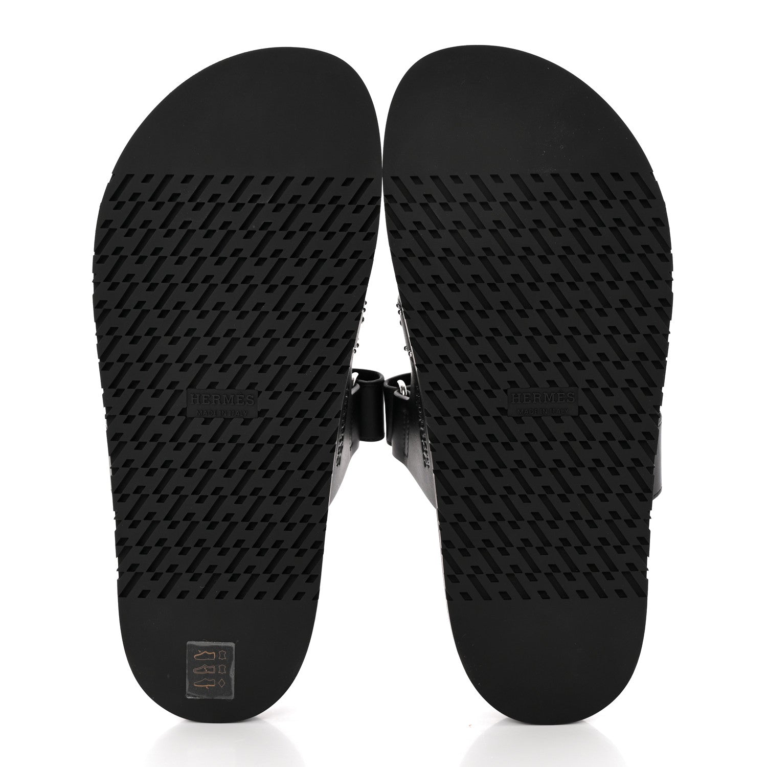 Hermes Calfskin Studded Womens Chypre Sandals 39.5 Black 5 of 8