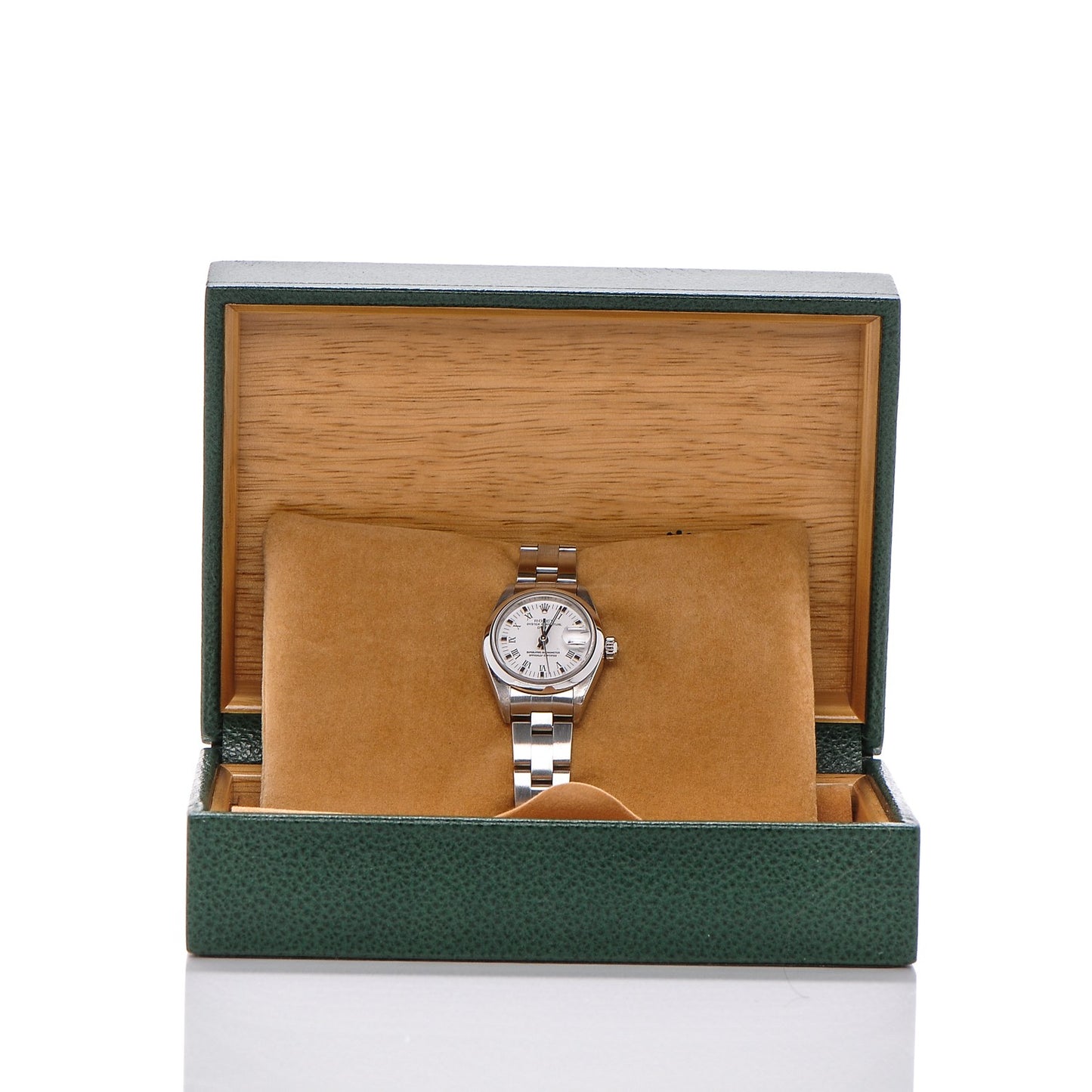 Stainless Steel 26mm Oyster Perpetual Date Watch White Roman 79160