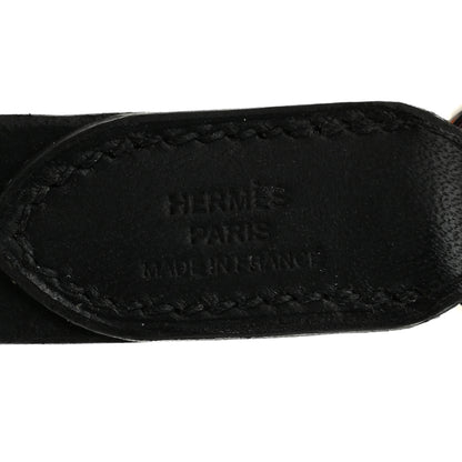 Hermes Natural Bridle Punch Dog Leash Black 3 of 5