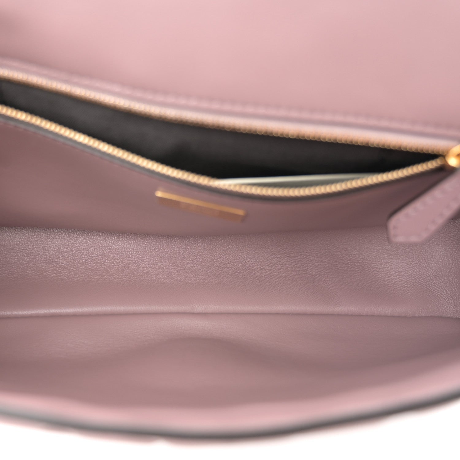 Fendi Nappa FF 1974 Embossed Baguette Dusty Mauve 5 of 10