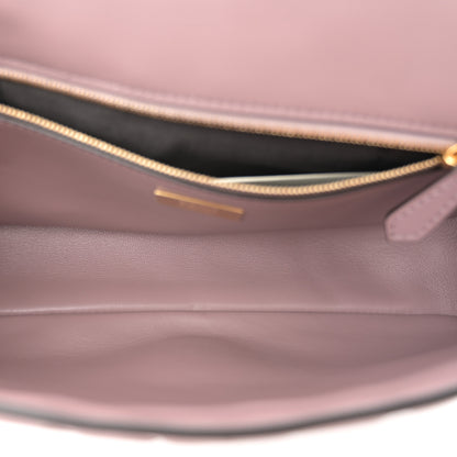 Fendi Nappa FF 1974 Embossed Baguette Dusty Mauve 5 of 10
