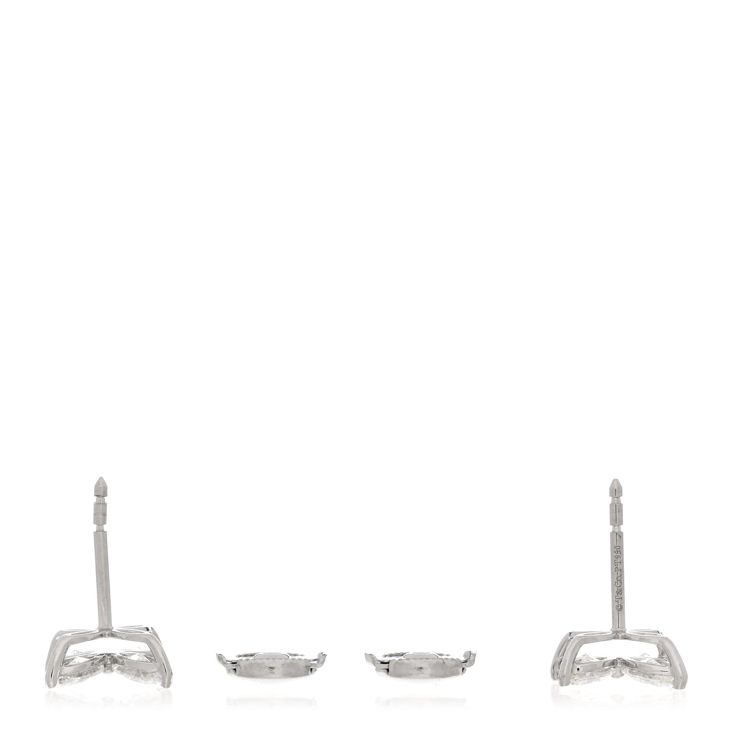 Tiffany Platinum Diamond Large Victoria Earrings 3 of 4