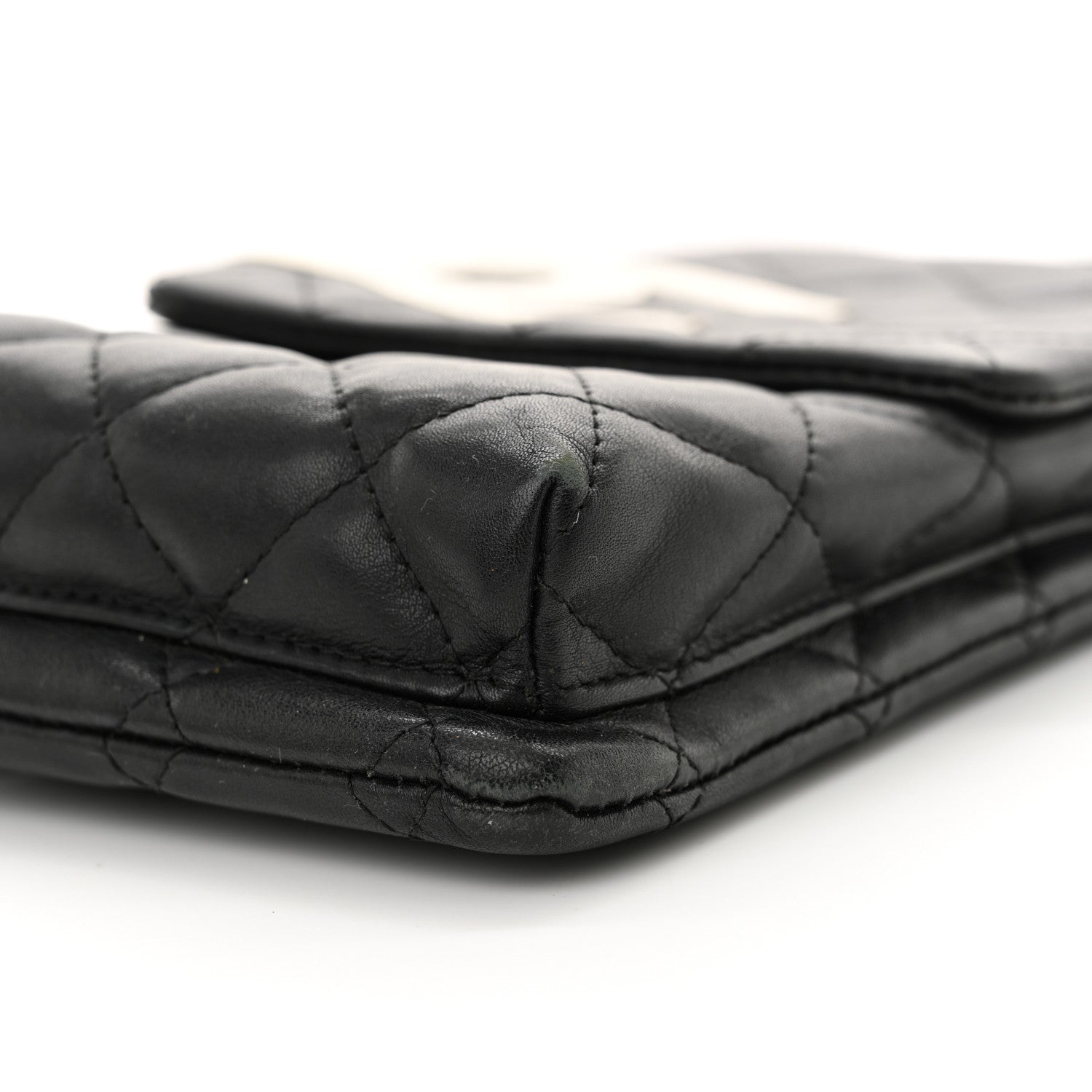 Chanel Calfskin Quilted Cambon Crossbody Messenger Black White 11 of 16