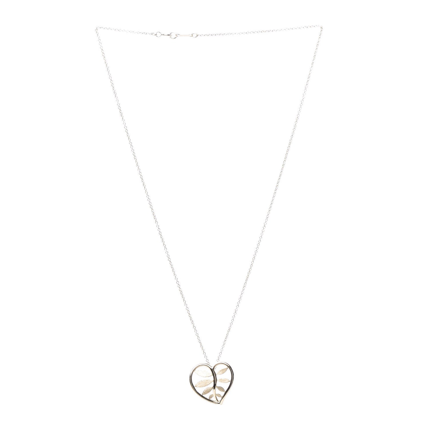 18K Yellow Gold Paloma Picasso Villa Paloma Heart Palm Pendant Necklace