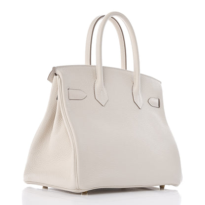 Hermes Taurillon Clemence Birkin 30 Craie 3 of 14