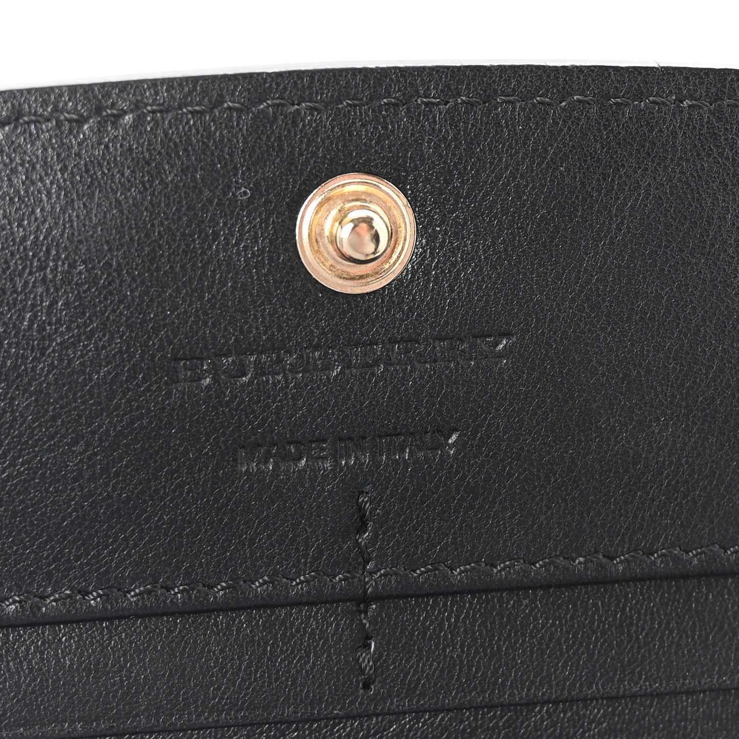 Grainy Calfskin House Check Continental Wallet Black