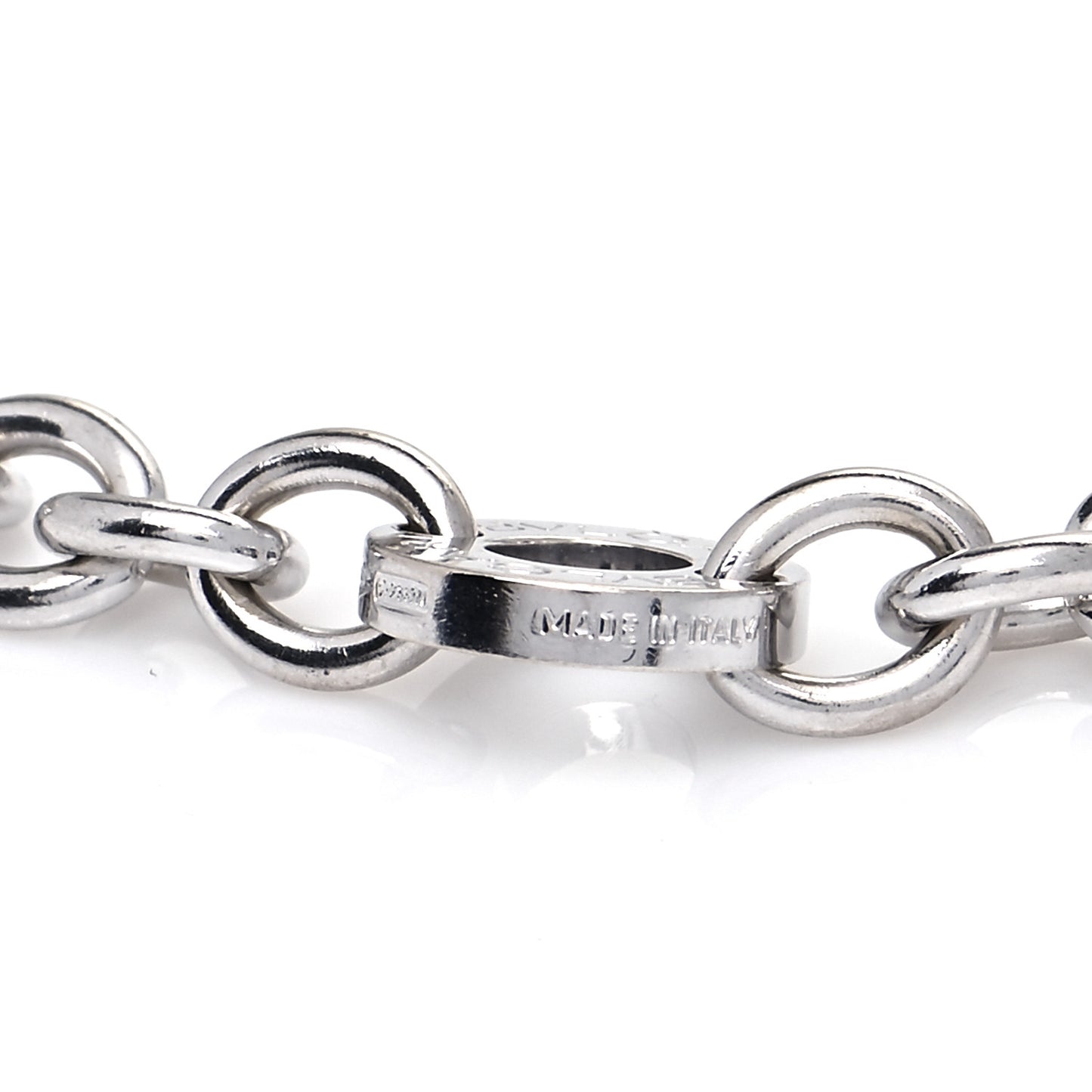 18K White Gold Link Bracelet