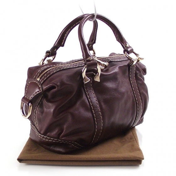 Gucci Leather Equestrian Horseshoe Bowler 3 of 10