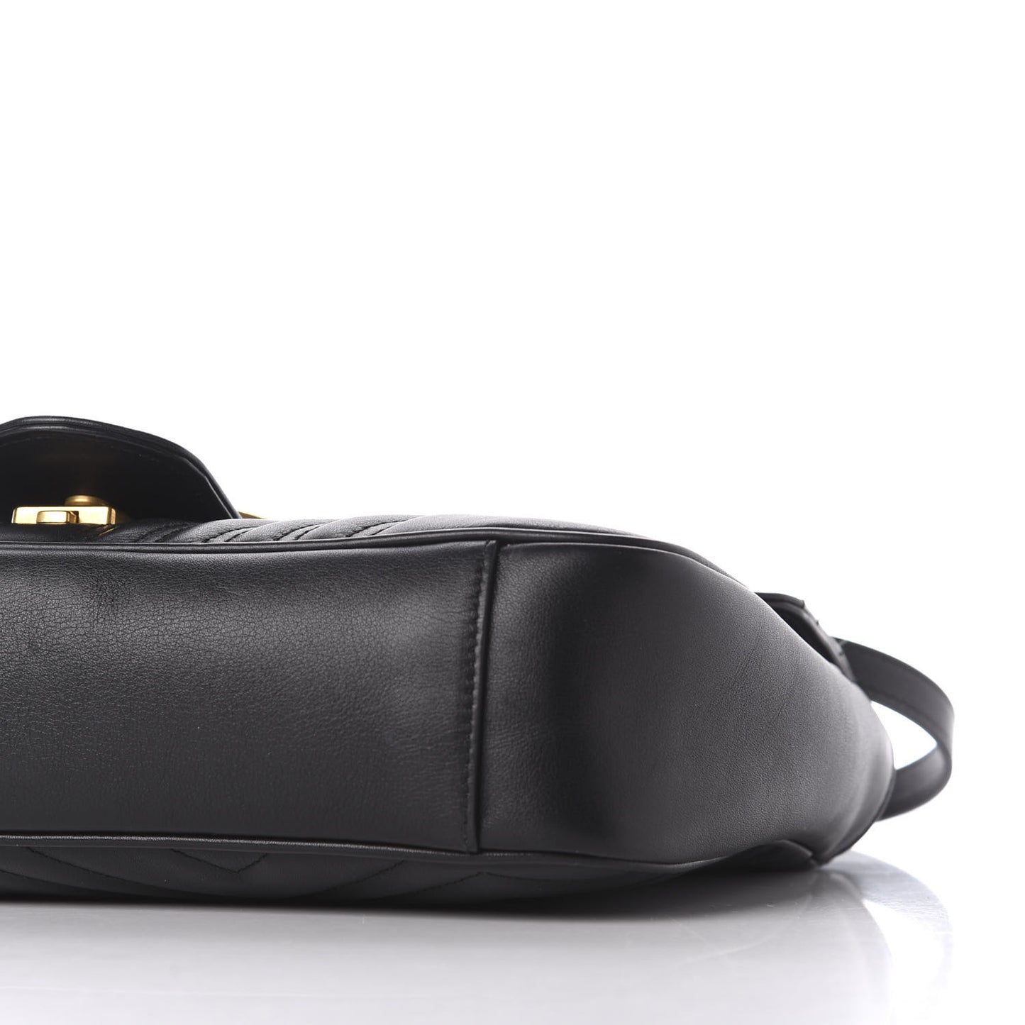 Calfskin Matelasse Medium GG Marmont Shoulder Bag Black