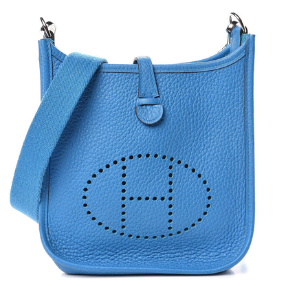 Hermes Taurillon Clemence Evelyne TPM Bleu Zanzibar 1 of 9