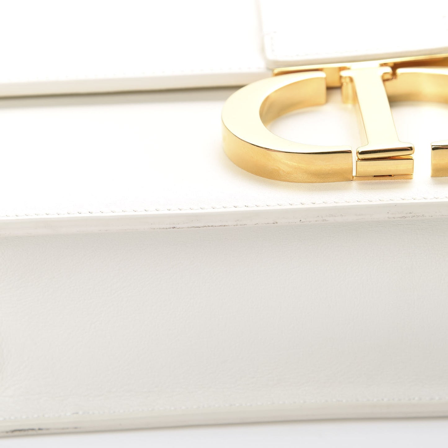 Calfskin 30 Montaigne Flap Bag White