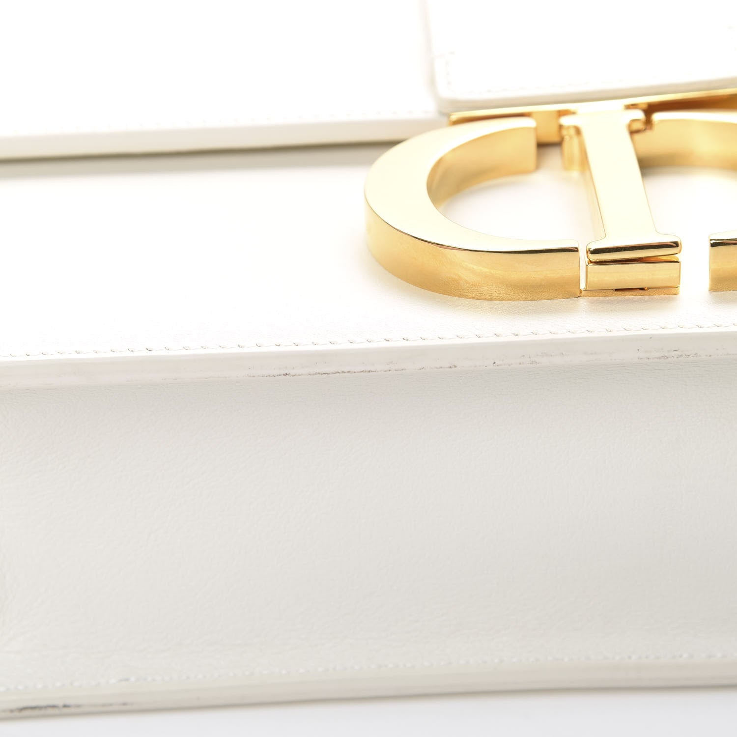Christian Dior Calfskin 30 Montaigne Flap Bag White 14 of 14