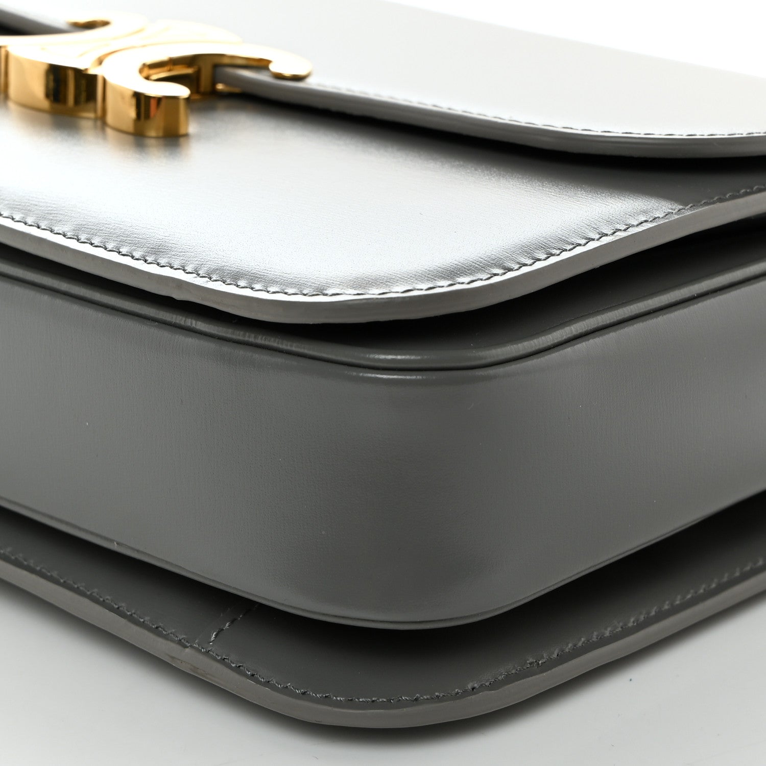 Celine Shiny Calfskin Medium Triomphe Pebble 10 of 10