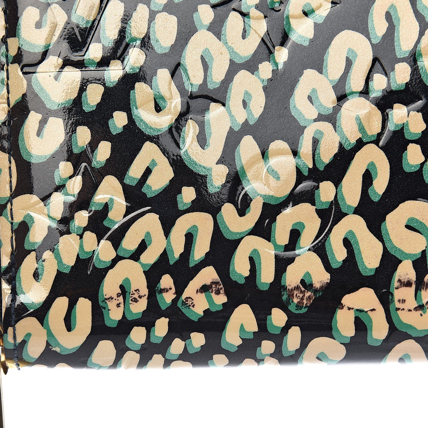 Vernis Leopard Zippy Wallet Blue Infini