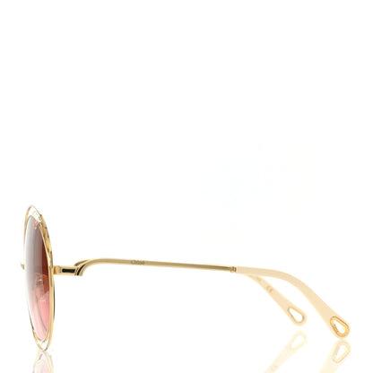 Chloe Oversized Round Carlina Oversized Round Sunglasses CE114SD Gold Pink 3 of 7