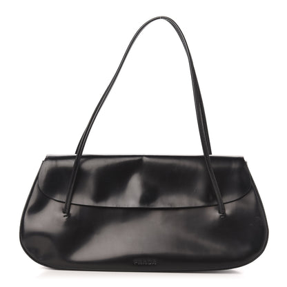 Prada Spazzolato Chic Shoulder Bag Black 1 of 13