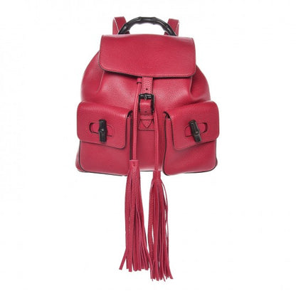 Gucci Cellarius Calfskin Medium Bamboo Backpack Petunia 1 of 7