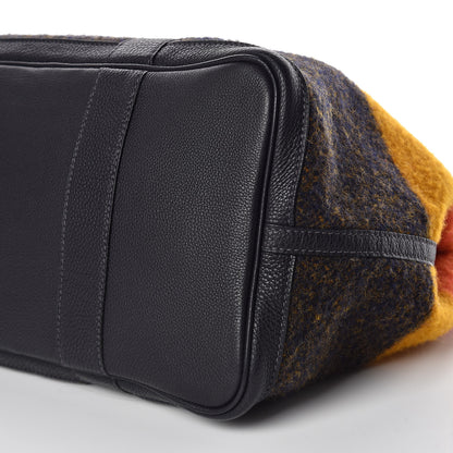 Hermes Wool Rocabar Garden Party Tote 36 MM Orange Black 8 of 8