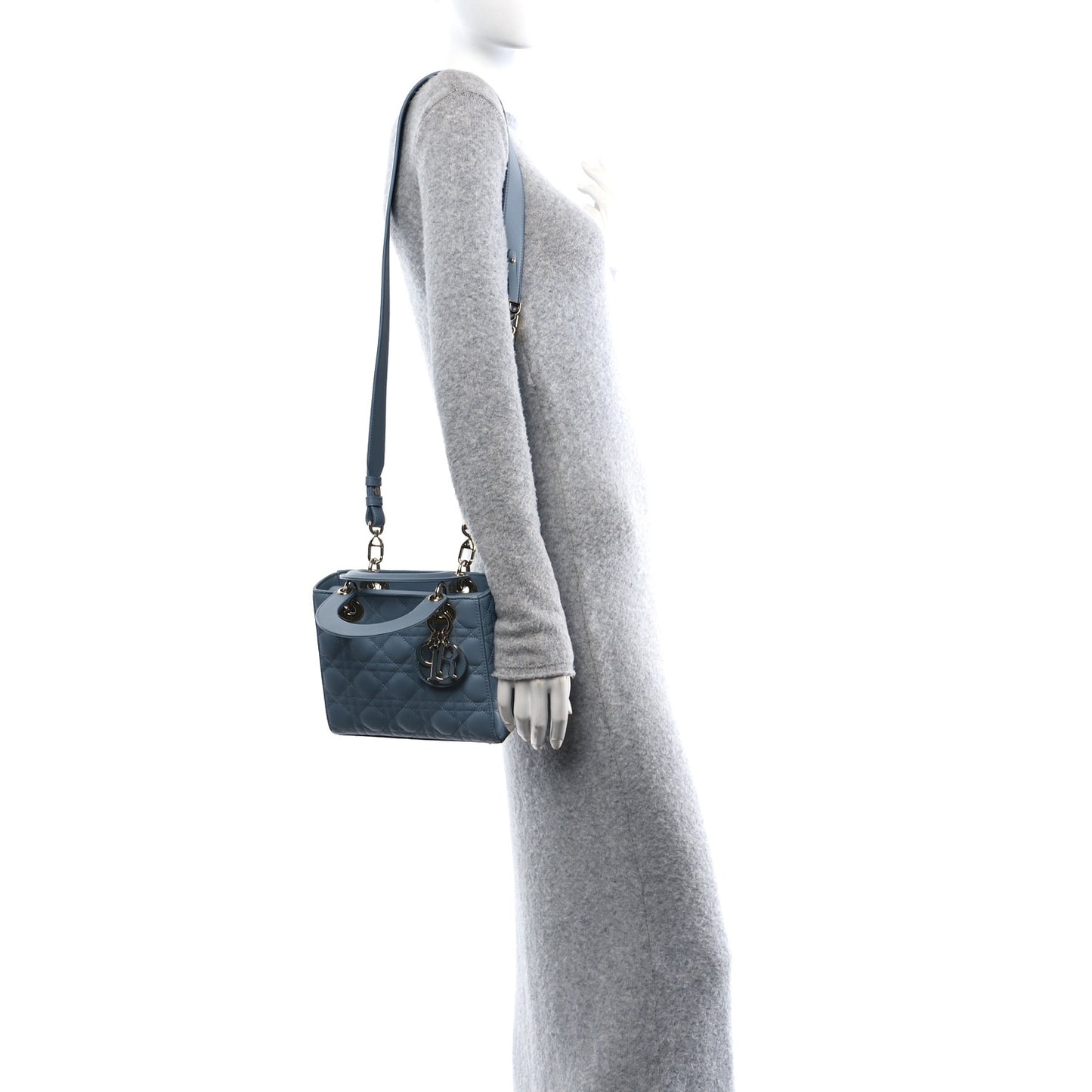 Lambskin Cannage Small My ABCDior Lady Dior Cloud Blue