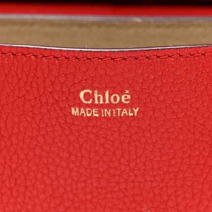Chloe Grained Lambskin Mini Drew Shoulder Bag Plaid Red 6 of 12