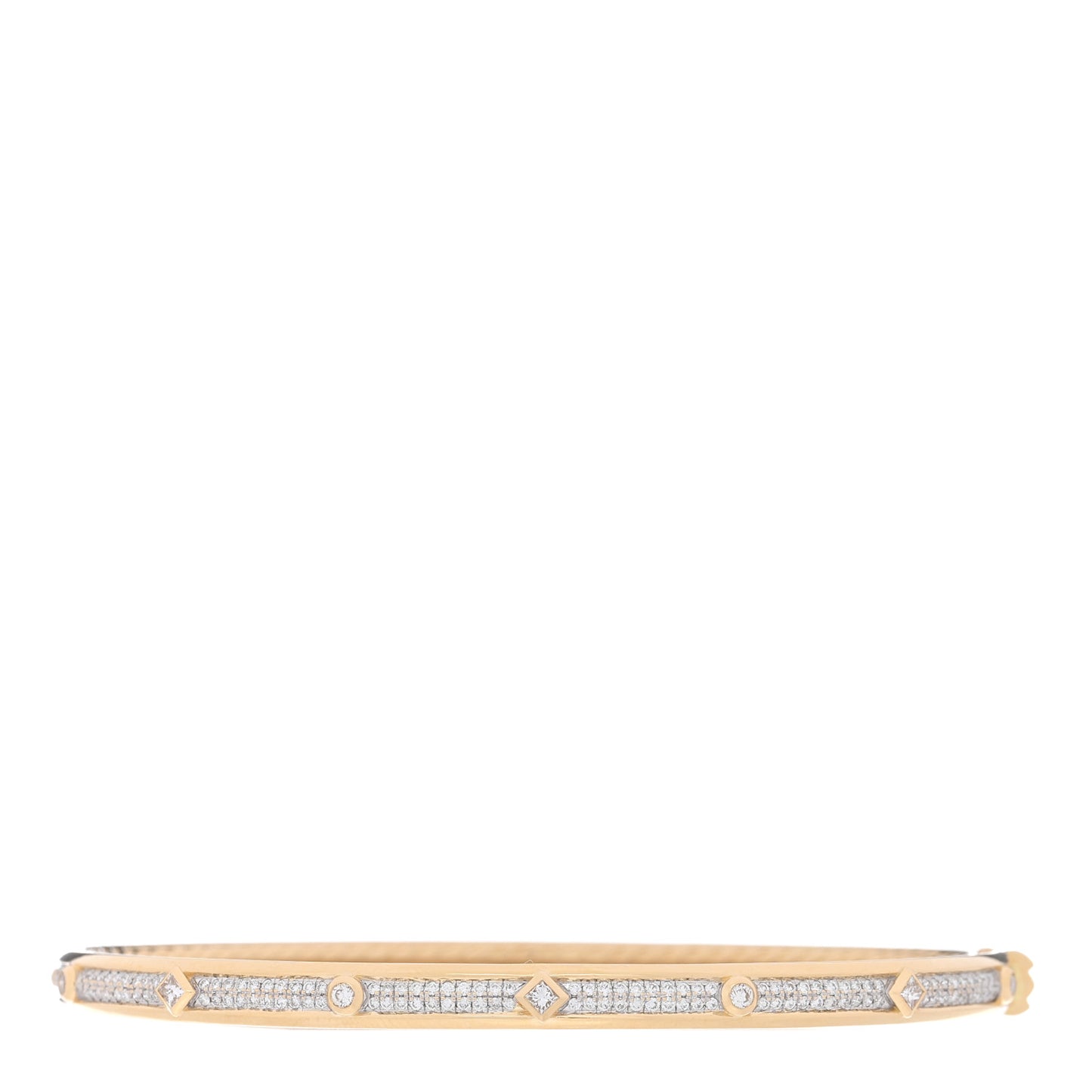 18K Yellow Gold Diamond Modern Renaissance Full Pave Bracelet