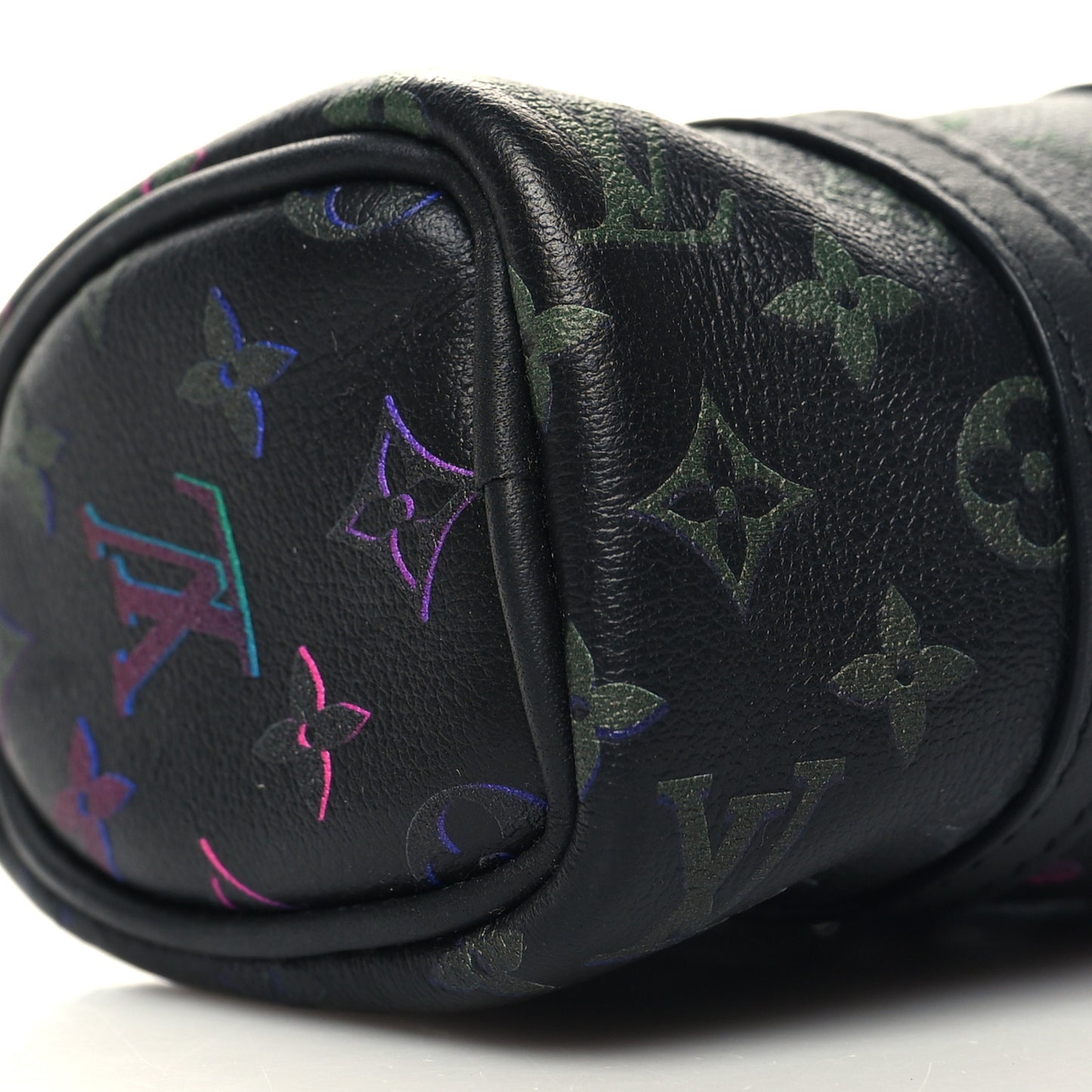 Monogram Spotlight Mini Keepall Bag Charm Key Holder Black Borealis