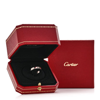 Cartier 18K White Gold 3.5mm LOVE Wedding Band Ring 53 6.5 5 of 5