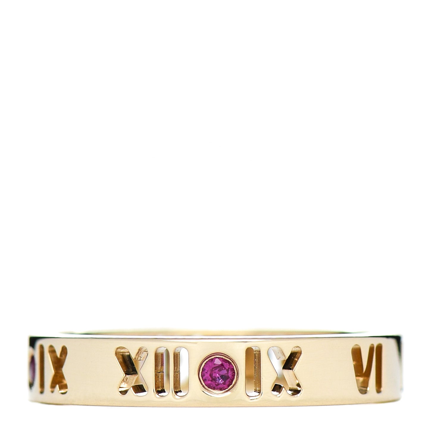 18K Yellow Gold Ruby Atlas Pierced Ring 53 6.25