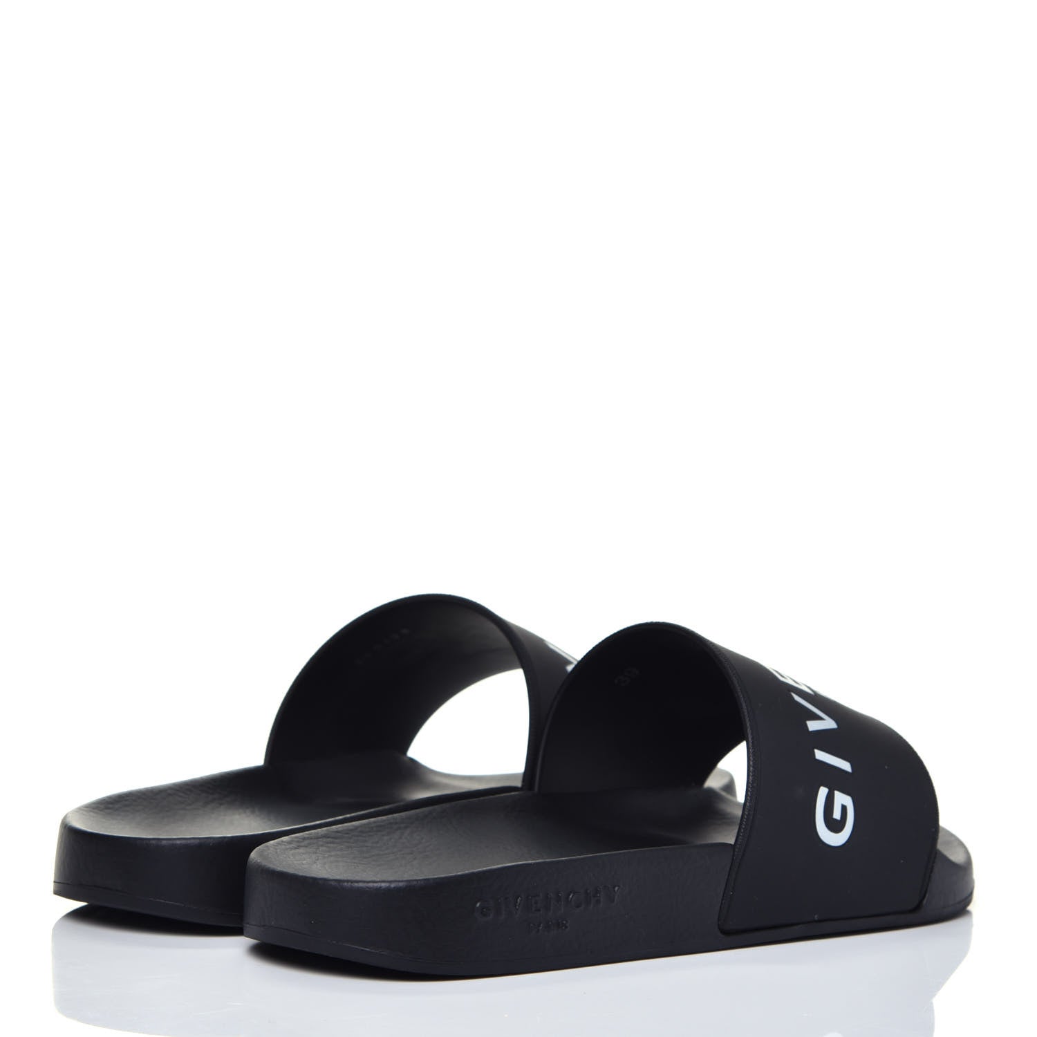 Givenchy Rubber Logo Pool Slide Sandals 39 Black 4 of 9