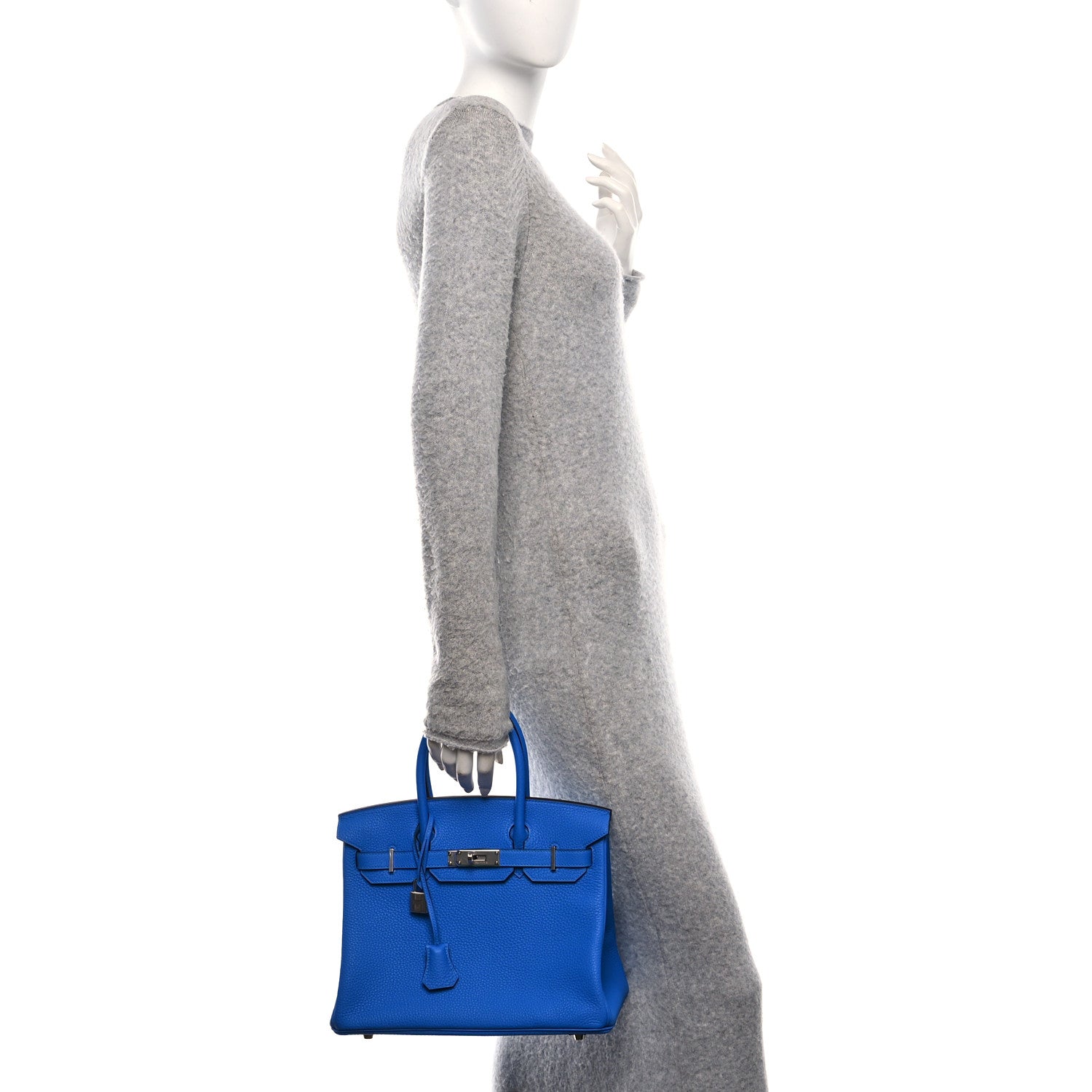 Hermes Togo Birkin 30 Bleu Hydra 2 of 11