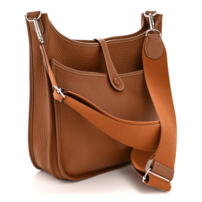 Hermes Taurillon Clemence Evelyne III PM Gold 3 of 12