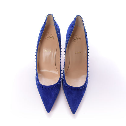 Christian Louboutin Veau Velours Anjalina 85 Pumps 41 Azulejo 5 of 11