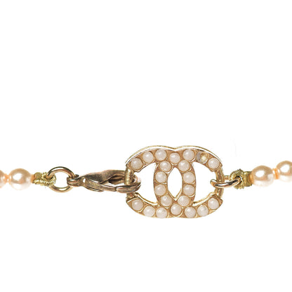 Chanel Pearl CC Palm Tree Necklace Gold 4 of 7